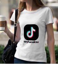 BK Gift Kişiye Özel TikTok Bayan Tişört - 3