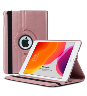 Microsonic Apple iPad 10.2'' 8. Nesil (A2270-A2428-A2429-A2430) Kılıf 360 Rotating Stand Deri Rose Gold