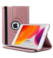 Microsonic Apple iPad 10.2'' 8. Nesil (A2270-A2428-A2429-A2430) Kılıf 360 Rotating Stand Deri Rose Gold