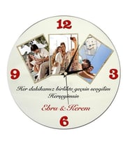 Kişiye Özel Fotoğraflı Herşeyimsin Duvar Saati