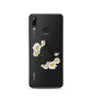 Papatya Harf Tasarım Süper Şeffaf Silikon Telefon Kılıfı Huawei P Smart (2019) A