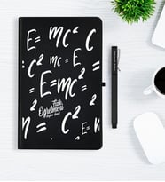 BK Gift Kişiye Özel Fizik Öğretmeni Siyah Defter Kalem Hediye Seti