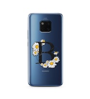 Papatya Harf Tasarım Süper Şeffaf Silikon Telefon Kılıfı Huawei Mate 20 Pro B-Ha