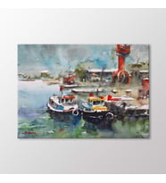 Arty Tablo Suluboya Tekneler Tablo (Karışık)