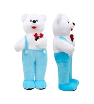 Tulumlu Ayakta Duran Büyük Peluş Ayıcık 115 Cm (Mavi)