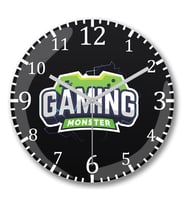 Game Gaming Duvar Saati Bombeli Gercek Cam