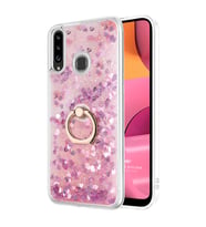Microsonic Samsung Galaxy A20s Kılıf Glitter Liquid Holder Pembe