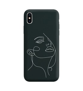 Iphone X Çizgi Tasarımlı Siyah Lansman Telefon Kılıfı