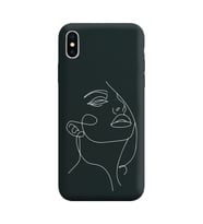 Iphone X Çizgi Tasarımlı Siyah Lansman Telefon Kılıfı