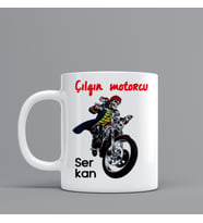 Çılgın Motorcu Temalı Hediye Kupa Bardak Kişiye Özel Hediye Z96
