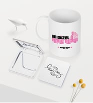 BK Gift Kişiye Özel En Güzel Anne Adayı Beyaz Kupa Ayna Seti - 1 (Model 1)