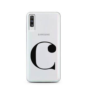 Samsung A70 Harf Tasarımlı Telefon Kılıfı C-Harfi 