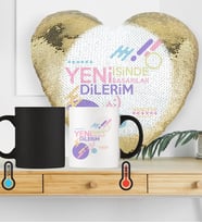 BK Gift Kişiye Özel Yeni İş Tebrik Sihirli Set 2 Altın Yaldız