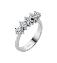 Sirius G Renk 0,95 Karat Pırlanta 5 Taş Yüzük 0704R0142