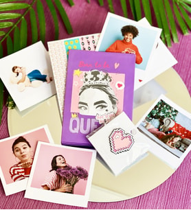 Kişiye Özel 6 Fotoğraflı Pink Queen Mini Albüm Ve Rozet Set