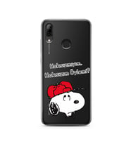 Snoopy Tasarımlı Süper Şeffaf Silikon Telefon Kılıfı Huawei PSmart 2019