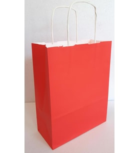 KRAFT KAĞIT ÇANTA KIRMIZI 25CM X 30CM - 1 ADET (Karışık)