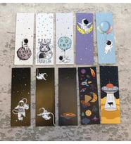 Astronot Uzaylı Ufo Karışık 10'lu Desenli Kitap Ayraç Seti PYTKKAYR0016