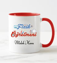 Fizik Öğretmeni Kupa Bardağı Kırmızı