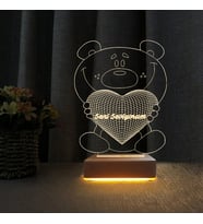 Çocuk Odası Gece Lambası Seni Seviyorum Yazılı 3d Led Lamba (Sarı)
