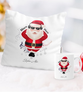 BK Gift Kişiye Özel Yılbaşı Noel Baba Temalı Yastık Kupa Seti - 1