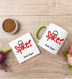 Spiker Yeşil Kupa Bardak Ve Bardak Altlığı Seti