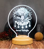 Babaya Hediye, Osmanlı Tuğrası 3D LED Lamba - Tarih ve Sanatseverler İçin Kişiye Özel Hediyelik, Osmanlı Temalı Dekorasyon