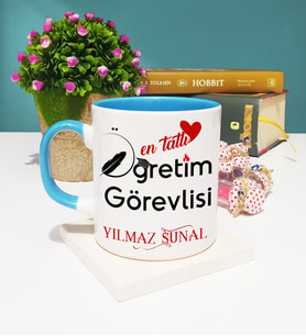 Mesajlı Öğretim Görevlisi Kupa Bardak Mavi