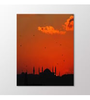 Arty Tablo Günbatımı ve Silüet Tablo (Karışık)