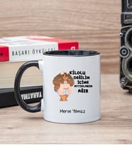 Kilolu Değilim İçime Attıklarım Ağır Siyah Kupa Bardak