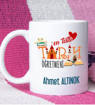 Mesajlı Tarih Öğretmeni Kupa Bardak