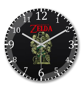 Zelda Link Duvar Saati Bombeli Gercek Cam