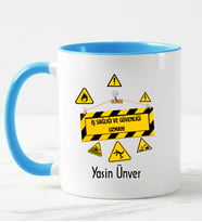 İş Sağlığı Ve Güvenliği Uzmanı Kupa Bardağı Mavi