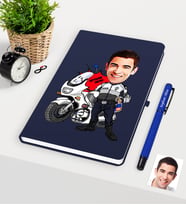 BK Gift Kişiye Özel Bay Yunus Polis Karikatürlü Lacivert Defter Kalem Seti