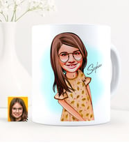 BK Gift Kişiye Özel Kız Çocuk Karikatürlü Beyaz Kupa Bardak - 8