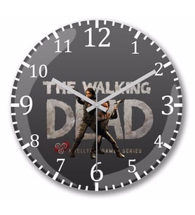 The Walking Dead Final Season Duvar Saati Bombeli Gercek Cam