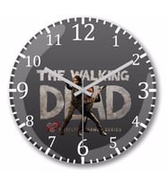 The Walking Dead Final Season Duvar Saati Bombeli Gercek Cam