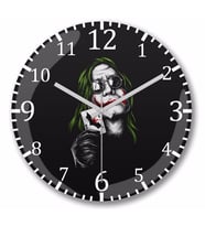 Ozzy Joker Duvar Saati Bombeli Gercek Cam