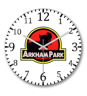 Arkham Park Duvar Saati Bombeli Gercek Cam