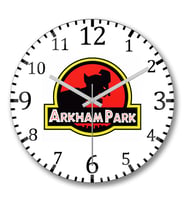 Arkham Park Duvar Saati Bombeli Gercek Cam