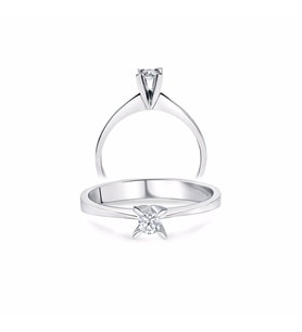 0.11ct Tektaş Pırlanta Yüzük-14k (Beyaz)