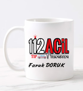 112 Tıp Teknisyen  Kupa (Beyaz)