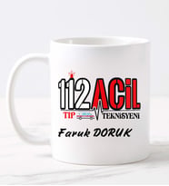 112 Tıp Teknisyen  Kupa (Beyaz)