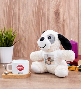 Dudak Tasarım Fincan ve Peluş Köpek