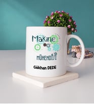 Makine Mühendisi Kupa Bardak ve Taş Bardak Altlığı Seti