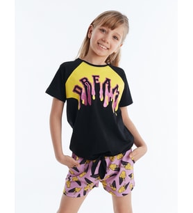 Dream Cream Kız Çocuk T-shirt Şort Takım (Çok Renkli)