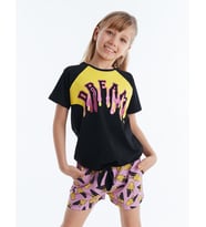 Dream Cream Kız Çocuk T-shirt Şort Takım (Çok Renkli)