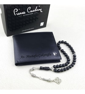 İsme Özel Pierre Cardin Deri Erkek Cüzdan + Tesbih HEDİYELİ
