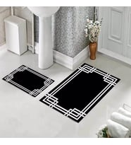 Banyo Halısı Ikili Klozet Takımı Kaymaz Tabanlı (60 xm x 100 cm + 40 cm x 60 cm) 