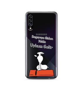 Snoopy Tasarımlı Süper Şeffaf Silikon Telefon Kılıfı Samsung A30s